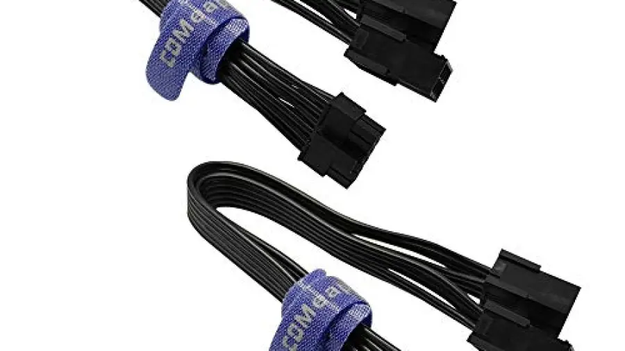 (2-Pack) COMeap Replacement for Dual PCIe 8 Pin Female to Mini 12 Pin Male GPU Power Adapter Cable for NVIDIA GeForce RTX 30 Series GPU 9.5-inch(24cm)