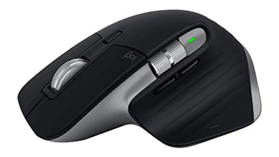 Logitech MX Master 3 Advanced Wireless Mouse for Mac, Ultrafast Scrolling, Use on Any Surface, Ergonomic, 4000 DPI, Customization, USB-C, Bluetooth, USB, Apple Mac - Space Grey