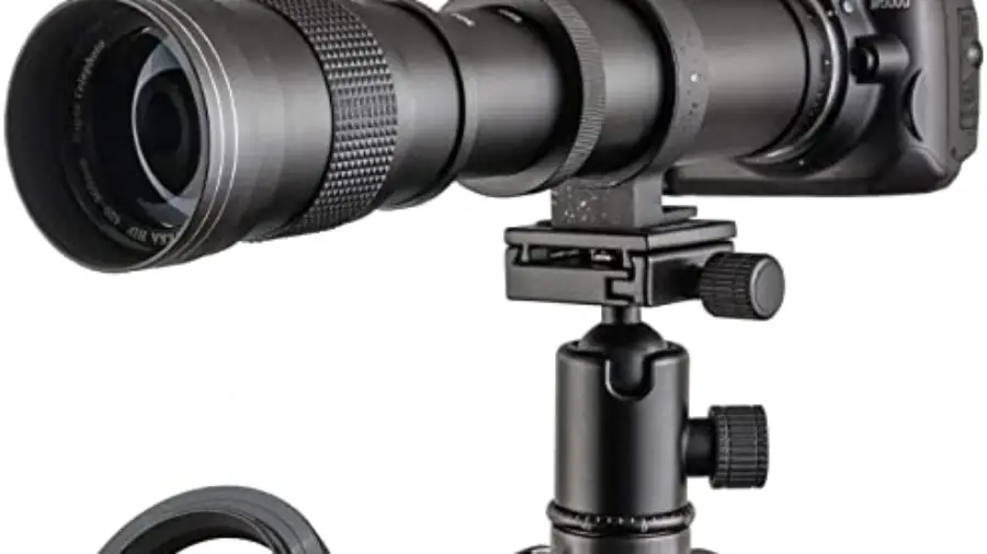 JINTU 420-800mm f/8.3 HD Manual Telephoto Camera Lens for Nikon SLR D5600 D5500 D5300 D5200 D5100 D3500 D3400 D3300 D3100 D3200 D7500 D7200 D7000 D7100 D750 D90 D850 + Bag