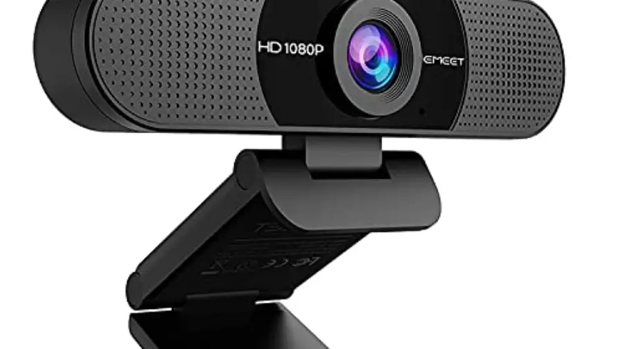 Best Webcams Under $100 EMEET 1080P Webcam with Microphone, C960 Web Camera, 2 Mics Streaming Webcam with Privacy Cover, 90°View Computer Camera, Plug&Play USB Webcam for Calls/Conference, Zoom/Skype/YouTube, Laptop/Desktop
