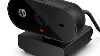 HP 320 FHD Webcam, Plug and Display, Ambient Light auto-Adjust Full HD 1080P, 66º Wide-Angle Webcam, 360º Swivel and Tripod Support, Chromebook Certified (53X26AA)