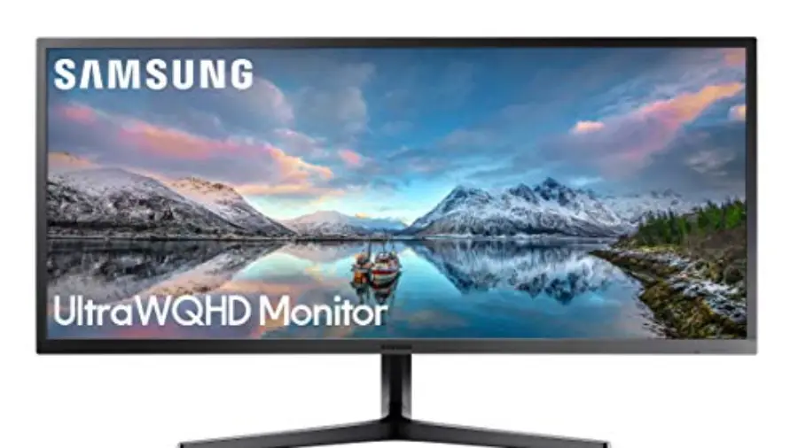 Best Ultrawide Monitor Under $500 SAMSUNG 34-Inch SJ55W Ultrawide Gaming Monitor (LS34J550WQNXZA) – 75Hz Refresh, WQHD Computer Monitor, 3440 x 1440p Resolution, 4ms Response, FreeSync, Split Screen, HDMI, Black